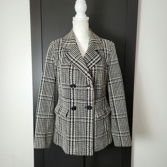Tommy Hilfiger Double Breasted Tweed Blazer Jacket Size Medium - Picture 1 of 9